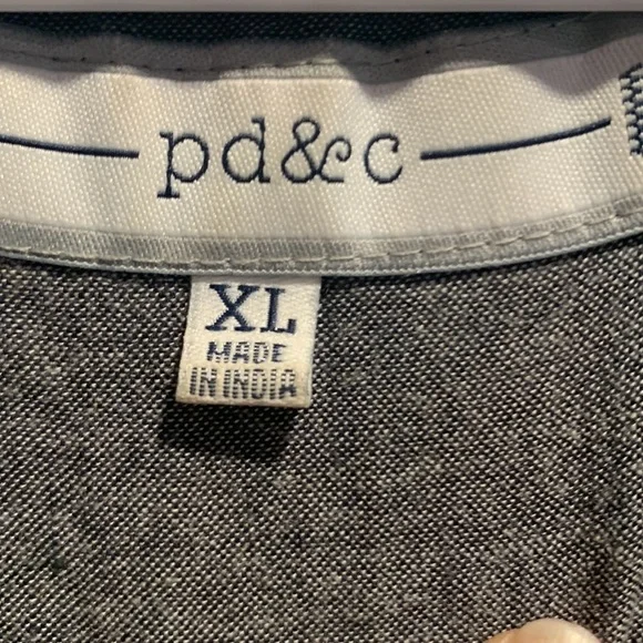 PD&C Paper Denim & Cloth Blue Gray Short Sleeve Henley Shirt Size XL GUC #2841 - Picture 6 of 6